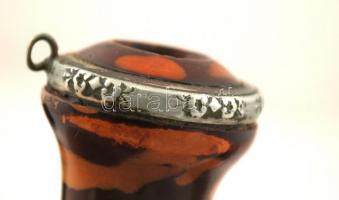 Tajtékpipa fém szerelékkel, d:12cm