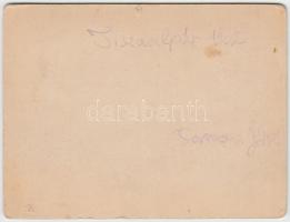 1902 Tiszaalpár, keményhátú fotó kis hiánnyal, feliratozva, 9x12 cm