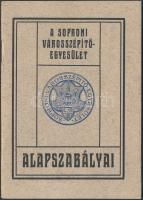 1911 A Soproni Városszépítő Egylet alapszabályai 18p.