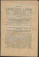 1921 Az Erdészeti Lapok 60. évf. 1-2. ill., 7-8. füzete, érdekes írásokkal.