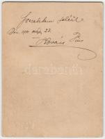 1901 Bécs, Pap cilinderrel, keményhátú fotó, feliratozva, 12x9 cm