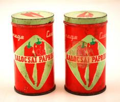 Régi kalocsai paprika fém doboz, 10x5cm