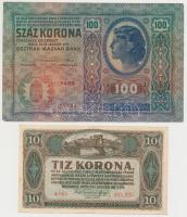1912. 100K + 1914. 50K + 1920. 10K + 20K + 1923. 100K nyomdahely jelölés nélkül T:II-,III