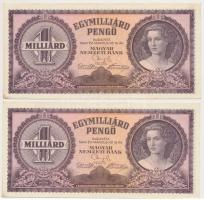 1946. 1.000.000.000P (5x) sorszámkövetők egy ugrással T:I-