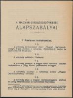 1922 A Magyar Cserkész Szövetség Alapszabályai, 24p, 15x11cm