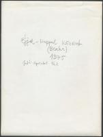 1975 Apostol Pál: Budapest, Blaha Lujza tér, Éjjel-nappal KÖZÉRT, hátoldalon feliratozva, szélén kis...