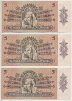 1939. 5P (3x) sorszámkövetők T:II szép papír