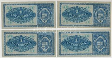 1920. 1K (8x) sorszámkövetők, sötétvörös sorszámmal T:I,I-,II