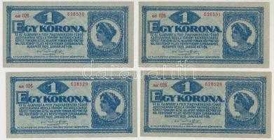 1920. 1K (8x) sorszámkövetők, sötétvörös sorszámmal T:I,I-,II