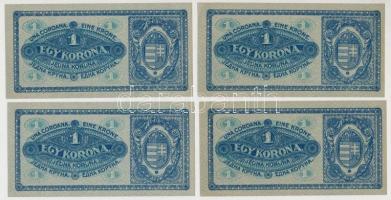 1920. 1K (8x) sorszámkövetők, sötétvörös sorszámmal T:I,I-,II