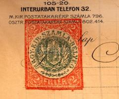 1912 Ulrich B.J. Bádog- és Ólomárúgyár, díszes fejléces számla, hajtás mentén apró szakadással,  29x...