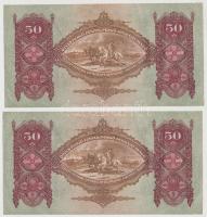 1932. 50P (4x) sorszámkövetők T:II-,III szép papír