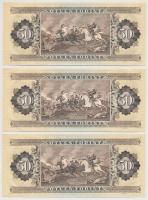 1983. 50ft (3x) sorszámkövetők, nyomdai papírráncokkal T:I