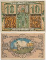 Sopron 1918. 10f utalvány + 50f utalvány T:III,III-