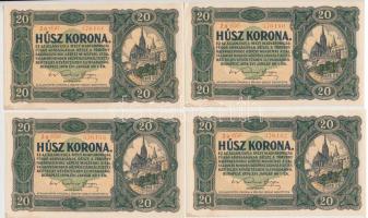 1920. 20K (7x) sorszámkövetők T:I- fo.