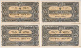 1920. 20K (7x) sorszámkövetők T:I- fo