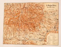 cca 1900 A Magas Tátra térképe / map of the Tatra 41x31 cm