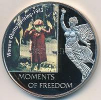 Libéria 2006. 10$ "Szabadság pillanatai - Varsói gettólázadás 1943" multicolor, tanúsítvánnyal T:PP ujjlenyomat Liberia 2006. 10 Dollars "Moments of Freedom - Warsaw Ghetto uprising 1943" multicolor, with certificate C:PP fingerprint