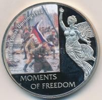 Libéria 2006. 10$ "Szabadság pillanatai - Szlovák felkelés 1944" multicolor, tanúsítvánnyal T:PP ujjlenyomat Liberia 2006. 10 Dollars "Moments of Freedom - National Slovak uprising 1944" multicolor, with certificate C:PP fingerprint