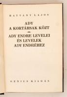 Hatvany Lajos: Ady a kortársak közt. - Ady Endre levelei és levelek Ady Endréhez. Bp., 1927, Genius. 255 p. Korabeli félvászonkötésben.