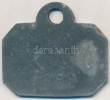 1919. "Budapest 1919 5404" sorszámozott fém ebbárca (36x32mm) T:2-