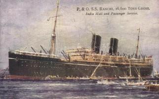 SS Ranchi, India Mail and Passenger Service, ocean liner of the Peninsular and Oriental Steam Navigation Company, SS Ranchi gőzhajó