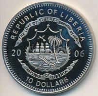 Libéria 2006. 10$ "Szabadság pillanatai-Apartheid vége 1989" multicolor, tanúsítvány T:PP ujjlenyomat Liberia 2006. 10 Dollars "Moments of Freedom-End of Apartheid 1989" multicolor, with certificate C:PP fingerprint