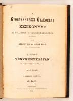 MIhalovits Jenő-Gaszner Kálmán: A gyógyszerészi gyakorlat kézikönyve. Az ifjabb gyógyszerész nemzedék számára. I. kötet. Vénykészítéstan. Debrecen, 1896, Csokonai Nyoma és Kiadó Részvénytársaság. Kiadói foltos, molyrágta félvászon kötés, egyébként jó állapotban.