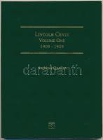 Amerikai Egyesült Államok "LINCOLN CENTS VOLUME ONE 1909-1929" 60 férőhelyes gyűjtői album használatlan állapotban USA "LINCOLN CENTS VOLUME ONE 1909-1929" collector's album with 60 spaces for coins, in unused condition