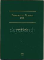 Amerikai Egyesült Államok "PRESIDENTIAL DOLLARS 2007-" 48 férőhelyes gyűjtői album használatlan állapotban USA "PRESIDENTIAL DOLLARS 2007-" collector's album with 48 spaces for coins, in unused condition