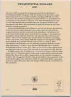 Amerikai Egyesült Államok "PRESIDENTIAL DOLLARS 2007-" 48 férőhelyes gyűjtői album használ...