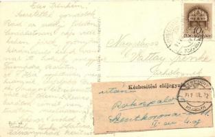 Sepsiszentgyörgy, Sfantu Gheorghe; Székely Mikó kollégium, hátoldalon kézbesítési előjegyzéssel / bo...