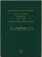 Amerikai Egyesült Államok 1935-1958. 1c "Lincoln" 50xklf "LINCOLN CENTS VOLUME TWO 1930-1958" gyűjtői albumba rendezve T:1,1-,2,2-,3  USA 1935-1958. 1 Cent "Lincoln" 50xdiff. in "LINCOLN CENTS VOLUME TWO 1930-1958" collector's album C:UNC,AU,XF,VF,F