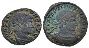 Római Birodalom / Siscia / II. Constantinus 334-335. AE3 Cu (2,57g) + ? / Constans 337-350. AE4 Cu (1,37g) T:2,2- Roman Empire / Siscia / Constantine II 334-335. AE3 Cu "CONSTANTINVS IVN NOB C / GLOR-IA EXERC-ITVS - .EpsilonSIS." (2,57g) + ? / Constans 337-350. AE4 Cu "D N F L CONSTANS AVG / GLOR-IA EXERC-ITVS - ?" (1,37g) C:XF,VF RIC VII 236.