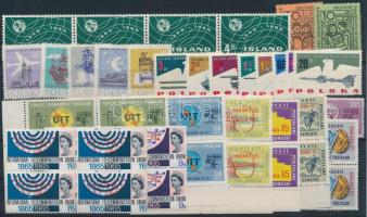 1958-1963 52 stamps, 1958-1963 52 db bélyeg, közte sorok, négyes tömbök és ötöscsík