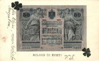 Fünfzig Kronen / New Year, bank note (fa)