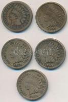 Amerikai Egyesült Államok 1863. 1c Cu-Ni "Indián fej" (5x) T:2-,3
USA 1863. 1 Cent Cu-Ni ...