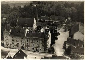 Donauwörth, Kronenbrauerei, Besitzer Otto Abbt / Otto Abbts Royal Brewery, aerial view (EK)