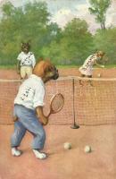 Dogs playing tennis, O.G.Z.-L. 329/1641.