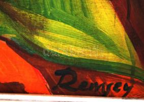 Remsey jelzéssel: Fellépés után. Olaj, karton, keretben, sérült, keretben,  80×60 cm