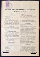 1938 A Magyar Haditengerészeti Egyesület alapszabályai