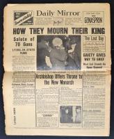 1936 a Daily Mirror január 21-i lapszáma V. György halálhírével