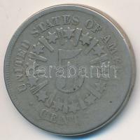 Amerikai Egyesült Államok 1866. 5c Cu-Ni "Shield" T:2-,3 ph. 
USA 1866. 5 Cents Cu-Ni &qu...