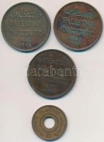 Palesztina 1927. 2m Br  + 1942. 2m Br + 1944. 5m Br + 1945. 2m Br T:2,2- ph.
Palestine 1927. 2 Mils...