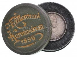1896KB 1K Ag "Millenium" jó állapotban lévő eredeti zöld "Milleniumi Koronaérem - 189...