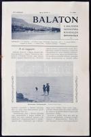 1914 Balaton, A Balatoni Szövetség hivatalos értesítője. VII. évf. 6. száma. Sok képpel és hirdetéssel