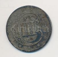 Amerikai Egyesült Államok 1852. 3c Ag T:3 patina USA 1852. 3 Cents Ag C:F patina