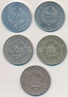 Románia 1952-1982. 25b (5x) T:2,2-
Romania 1952-1982. 25 Bani (5xdiff) C:XF,VF