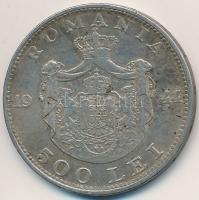 Románia 1944. 500L Ag T:2 ph., patina
Romania 1944. 500 Lei Ag C:XF edge error, patina