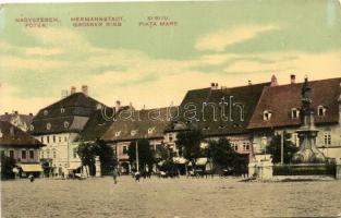 Nagyszeben, Sibiu; Főtér, szobor / main square, statue (kopott sarkak / worn edges)